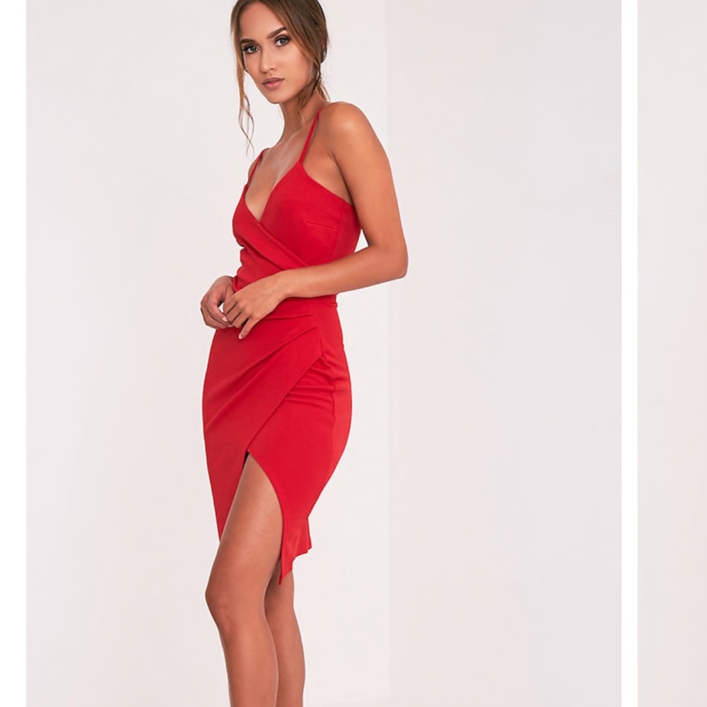 Pretty little thing asymmetric dress size us2/uk6